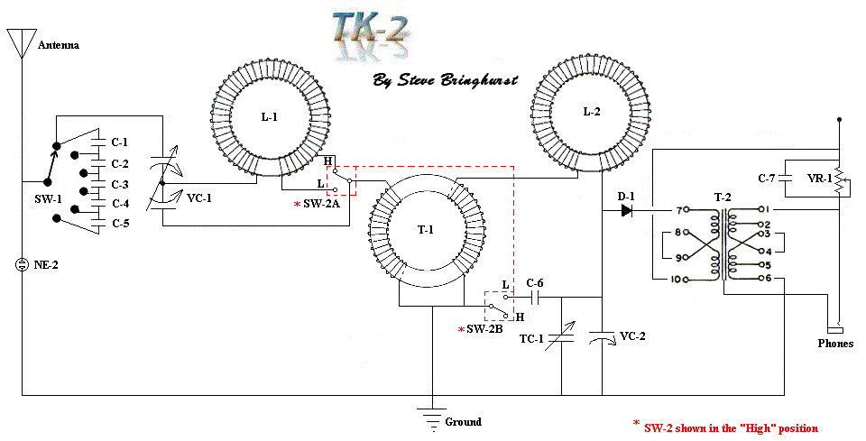 tk2 crystal radio schematic